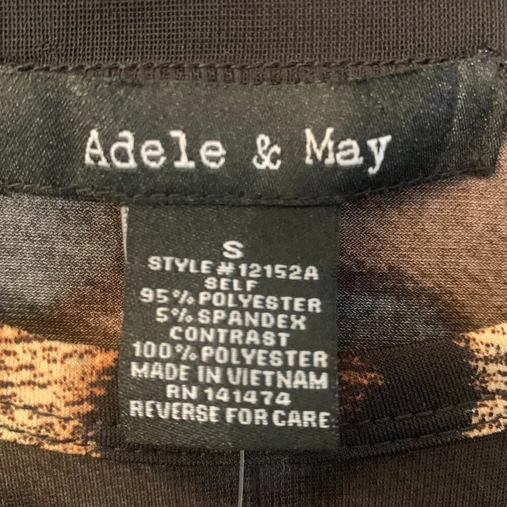 ADELE & MAY Women’s Animal Print Blouse (NWT) SZ Sm - Picture 6 of 8